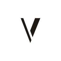 vettore della lettera v logo piatto semplice geometrico