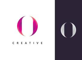 modello vettoriale del logo della lettera o, design del logo iniziale della lettera del logo del cerchio creativo