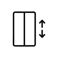 vettore icona porta ascensore. illustrazione del simbolo del contorno isolato