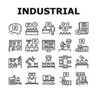 icone di raccolta di processi industriali impostano il vettore