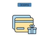 icone del programma fedeltà simbolo elementi vettoriali per il web infografico