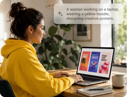 Woman working on computer